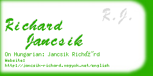 richard jancsik business card